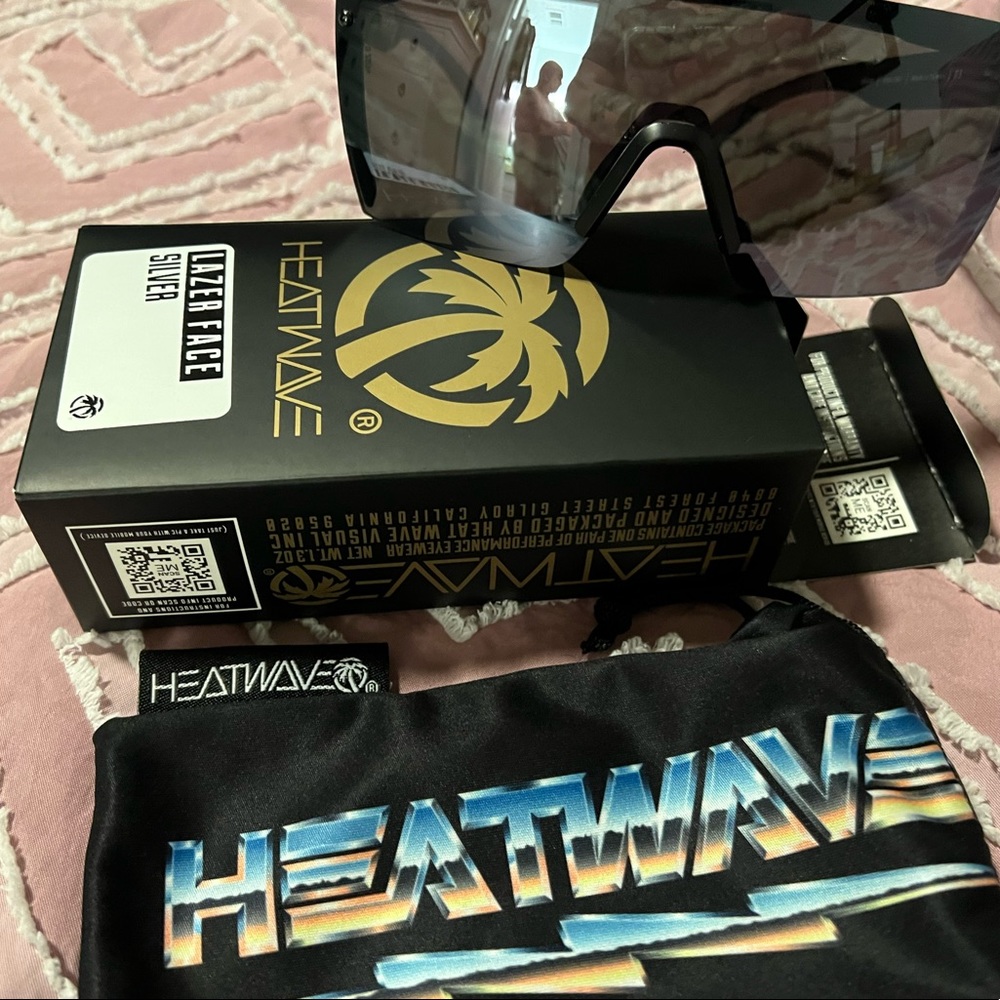Heatwave laser face silver sunglasses